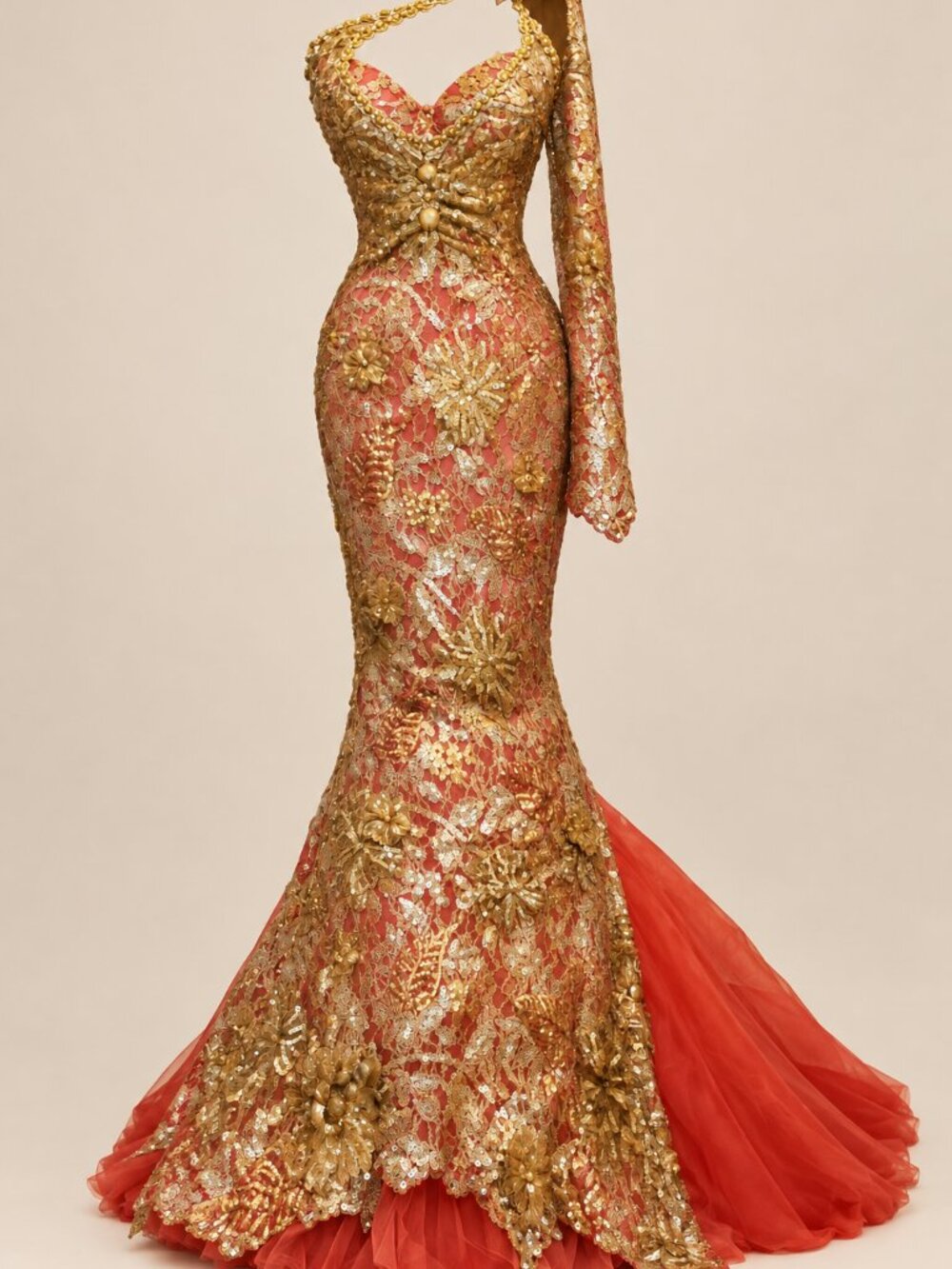Luxurious Couture Designer Party Prom Wedding Evening Cocktail Runway Gown Dress